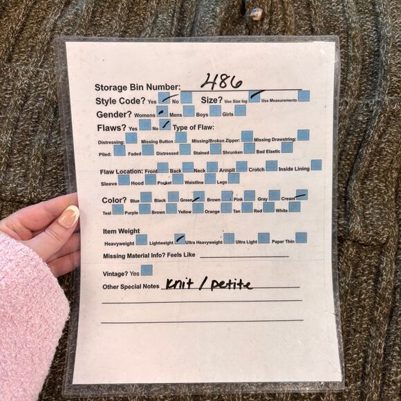 Vintage 90s Eddie Bauer Green Womens S Petite Collared Knit Wool Sweater - Picture 9 of 9